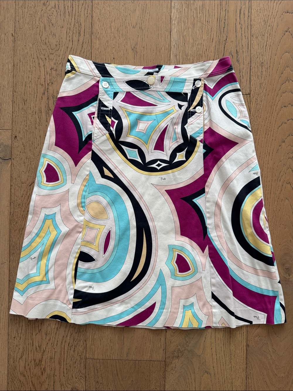 Emilio Pucci printed A-line skirt with a signature multicolour abstract